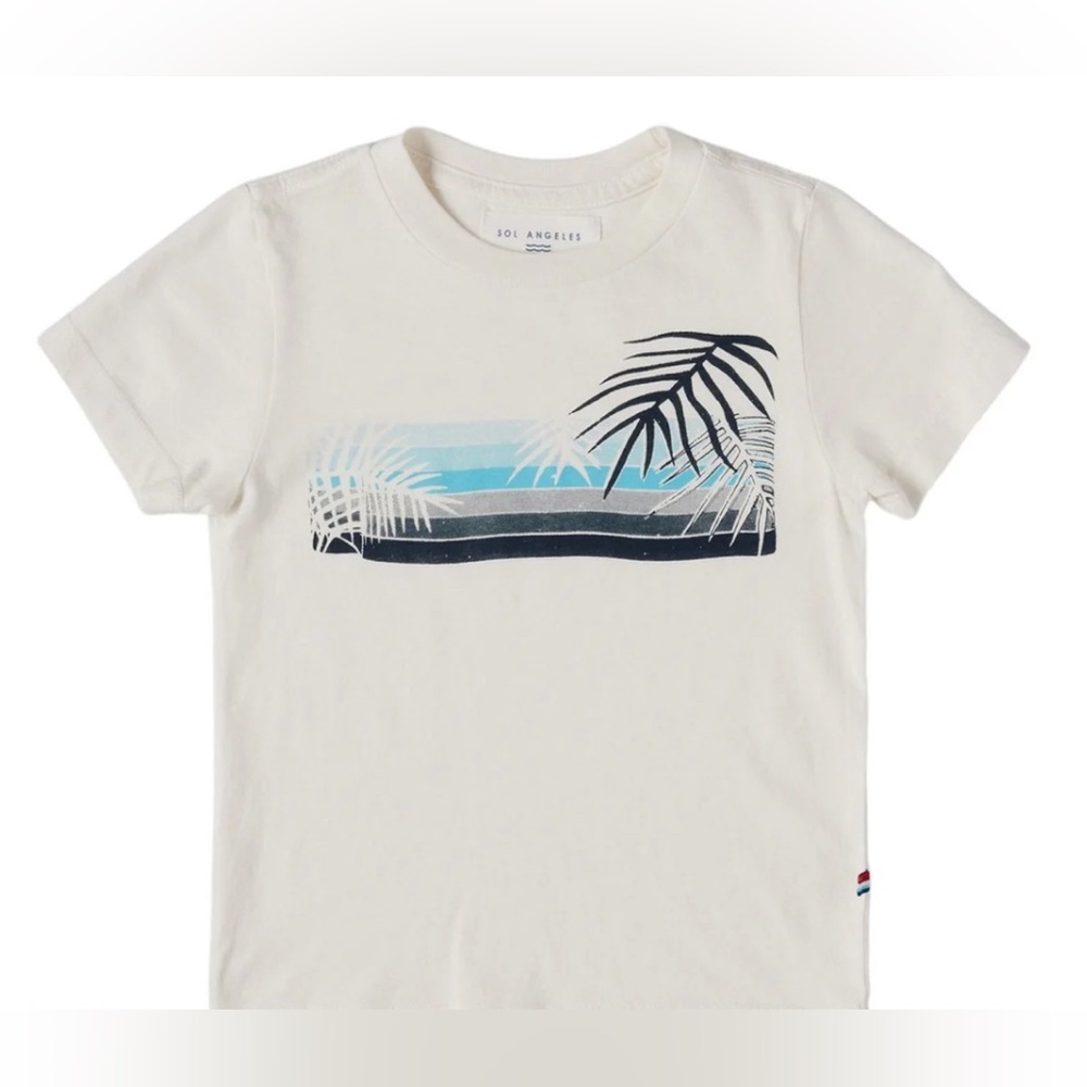 Sol Angeles boys white tee shirt size 10
